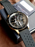 Tommy Hilfiger Austin Black Dial Black Rubber Strap Watch for Men - 1791636