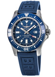 Breitling Superocean 44mm Diver Pro III Special Mariner Blue Dial Blue Rubber Strap Mens Watch - Y1739316/C959