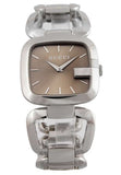 Gucci G Gucci Brown Dial Silver Steel Strap Watch For Women - YA125507