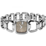 Gucci G Gucci Brown Dial Silver Steel Strap Watch For Women - YA125507