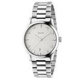 Gucci G Timeless White Dial Silver Steel Strap Watch For Women - YA1264028A