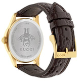 Gucci G Timeless Quartz Brown Dial Brown Leather Strap Watch for Men - YA1264035