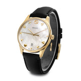 Gucci G-Timeless Mother of Pearl Dial Black Leather Strap Watch For Women - YA1264044