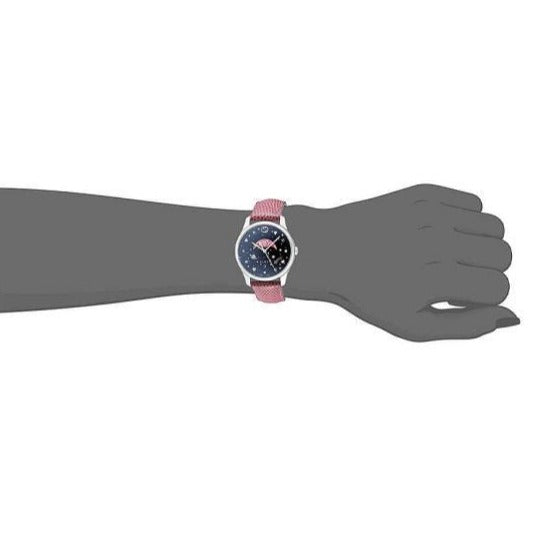 Gucci G-Timeless Moonphase Black Dial Pink Leather Strap Watch For Women - YA1264046