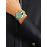 Gucci G Timeless Quartz Green Dial Green Leather Strap Watch For Women - YA1264099