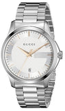 Gucci G Timeless Silver Dial Silver Steel Strap Unisex Watch - YA126442