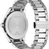 Gucci G Timeless Diamonds Black Dial Silver Steel Strap Watch For Men - YA126456