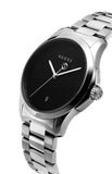 Gucci G Timeless Quartz Stainless Steel Black Dial 27mm Watch For Men - YA126522