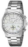 Gucci G Timeless Chronograph White Dial Silver Steel Strap Watch For Men - YA126472