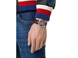 Gucci G Timless Le Marche Des Merveilles Blue & Red Dial Blue & Red Nylon Strap Unisex Watch  - YA126495