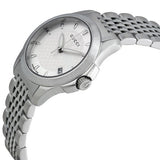 Gucci G Timeless Silver Dial Silver Steel Strap Watch For Women - YA126501