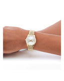 Gucci G Timeless Quartz Mother of Pearl Dial Gold Steel Strap Watch For Women - YA1265021