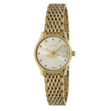 Gucci G Timeless Quartz Mother of Pearl Dial Gold Steel Strap Watch For Women - YA1265021