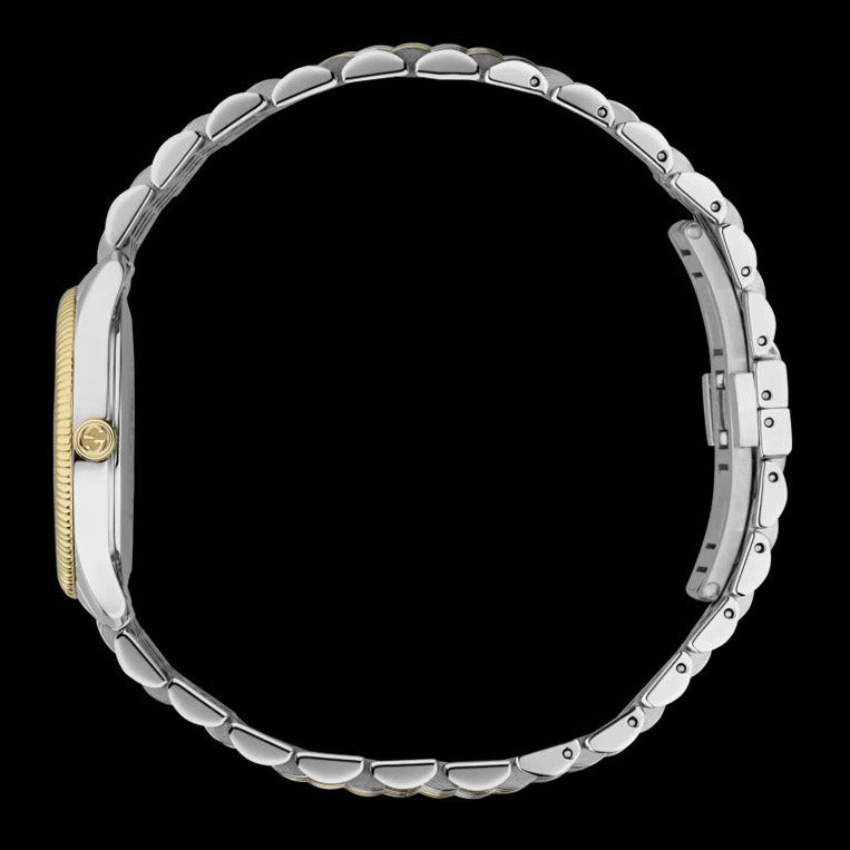 Gucci G Timeless Quartz Pink Dial Two Tone Steel Strap Watch For Women - YA1265030