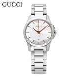 Gucci G Timeless Silver Dial Silver Steel Strap Watch For Women - YA126523