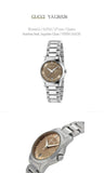 Gucci G Timeless Brown Dial Silver Steel Strap Watch For Women - YA126526