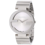 Gucci G Interlocking Silver Dial Silver Steel Strap Watch For Women - YA133308