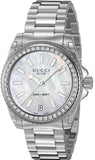 Gucci Dive Diamonds Mother of Pearl Dial Silver Steel Strap Watch For Women - YA136406