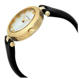 Gucci Diamantissima Quartz Mother of Pearl Dial Black Leather Strap Watch for Women - YA141404