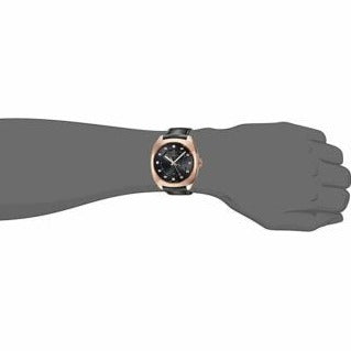 Gucci GG2570 Quartz Black Dial Black Leather Strap Watch For Men - YA142309