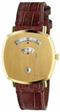 Gucci Grip Quartz Gold Dial Maroon Leather Strap Watch For Women - YA157413