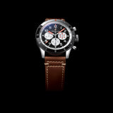 Breitling Super Avi B04 Chronograph GMT 46 Mosquito Black Dial Brown Leather Strap Watch for Men - YB04451A1B1X1