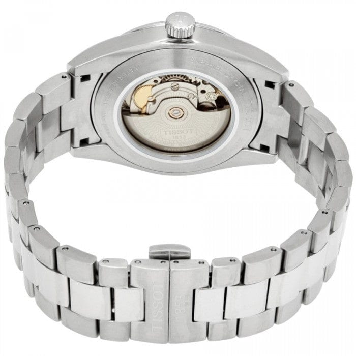 Tissot Gentleman Powermatic 80 Silicium Black Dial Silver Steel Strap Watch For Men - T127.407.11.051.00