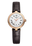 Tissot Bellissima Small Lady White Dial Brown Leather Strap Watch For Women - T126.010.36.013.00