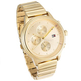 Tommy Hilfiger Blake White Dial Gold Steel Strap Watch for Women - 1781905