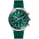 Tag Heuer Carrera Chronograph 44mm Green Dial Green Steel Strap Watch for Men - CBN2A1N.FT6238