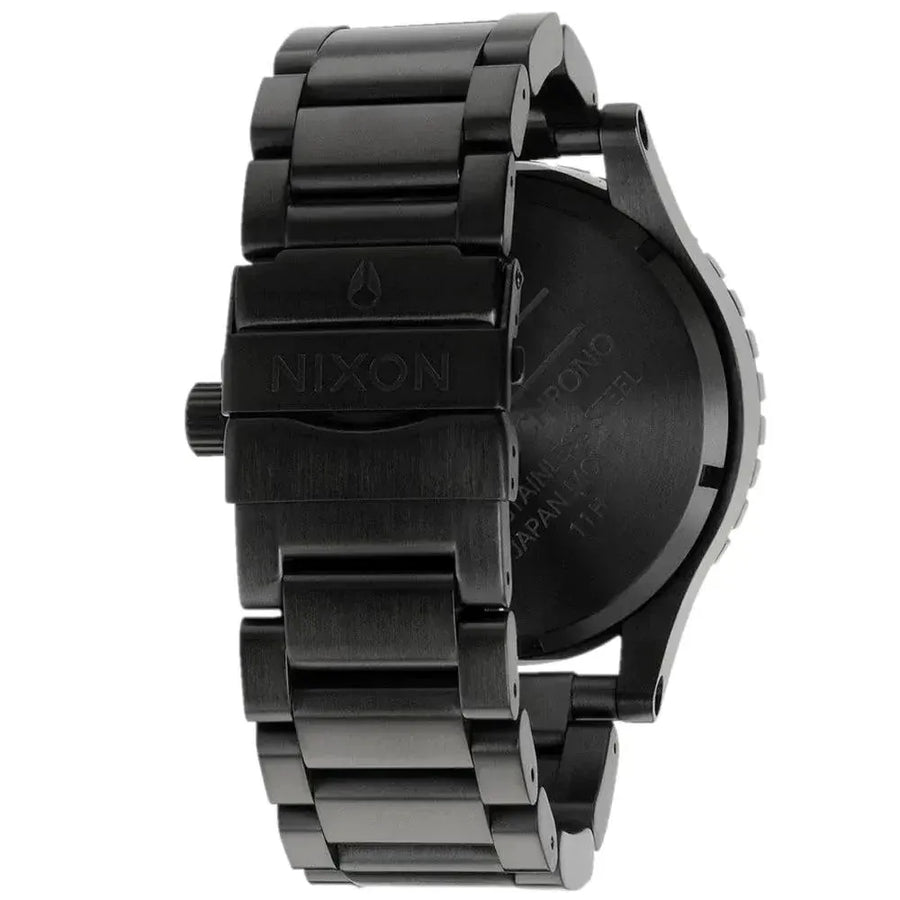 Nixon 51-30 Chrono Black Dial Black Steel Strap Watch for Men - A083-957