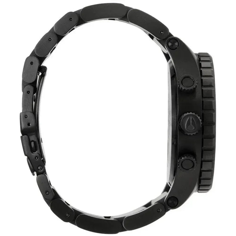 Nixon 51-30 Chrono Black Dial Black Steel Strap Watch for Men - A083-957