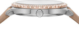 Michael Kors Layton Mother of Pearl White Dial Brown Leather Strap Watch For Women - MK2910