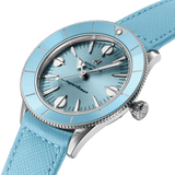 Breitling Superocean Heritage '57 Pastel Paradise Blue Dial Blue Leather Strap Watch for Women - A10340161C1X1