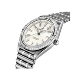 Breitling Chronomat Automatic 36 Diamonds White Dial Silver Steel Strap Watch for Women - A10380591A1A1