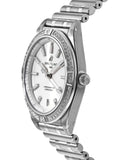 Breitling Chronomat Automatic 36 Diamonds White Dial Silver Steel Strap Watch for Women - A10380591A1A1