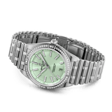 Breitling Chronomat Automatic 36 Diamonds Green Dial Two Tone Steel Strap Watch for Women - A10380591L1A1