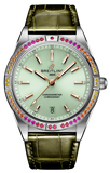 Breitling Chronomat Automatic 36 South Sea Green Dial Green Leather Strap Watch for Women - A10380611L1P1