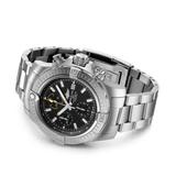 Breitling Avenger Chronograph 45mm Black Dial Silver Steel Strap Watch for Men - A13317101B1A1