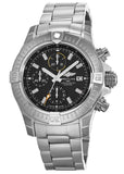 Breitling Avenger Chronograph 45mm Black Dial Silver Steel Strap Watch for Men - A13317101B1A1