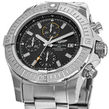 Breitling Avenger Chronograph 45mm Black Dial Silver Steel Strap Watch for Men - A13317101B1A1