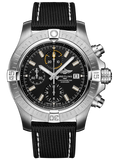 Breitling Avenger Chronograph 45mm Black Dial Black Leather Strap Watch for Men - A13317101B1X1