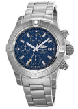 Breitling Avenger Chronograph 45mm Blue Dial Silver Steel Strap Watch for Men - A13317101C1A1