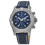 Breitling Avenger Chronograph 45mm Blue Dial Blue Calfskin Strap Watch for Men - A13317101C1X2