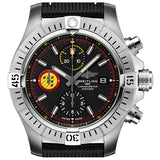 Breitling Avenger Chronograph 45mm Swiss Air Force Team Black Dial Black Nylon Strap Watch for Men - A133171A1B1X1