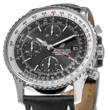 Breitling Navitimer 1 Chronograph 41mm Automatic Black Dial Black Leather Strap Mens Watch - A13324121B1P1