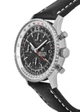 Breitling Navitimer 1 Chronograph 41mm Automatic Black Dial Black Leather Strap Mens Watch - A13324121B1P1