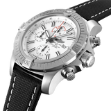 Breitling Super Avenger Chronograph 48 White Dial Black Nylon Strap Watch for Men - A133751A1A1X1