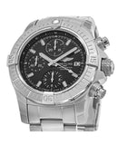 Breitling Avenger Chronograph 43 Black Dial Silver Steel Strap Watch for Men - A13385101B1A1