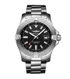 Breitling Avenger Automatic 43mm Black Dial Silver Steel Strap Watch for Men - A17318101B1A1